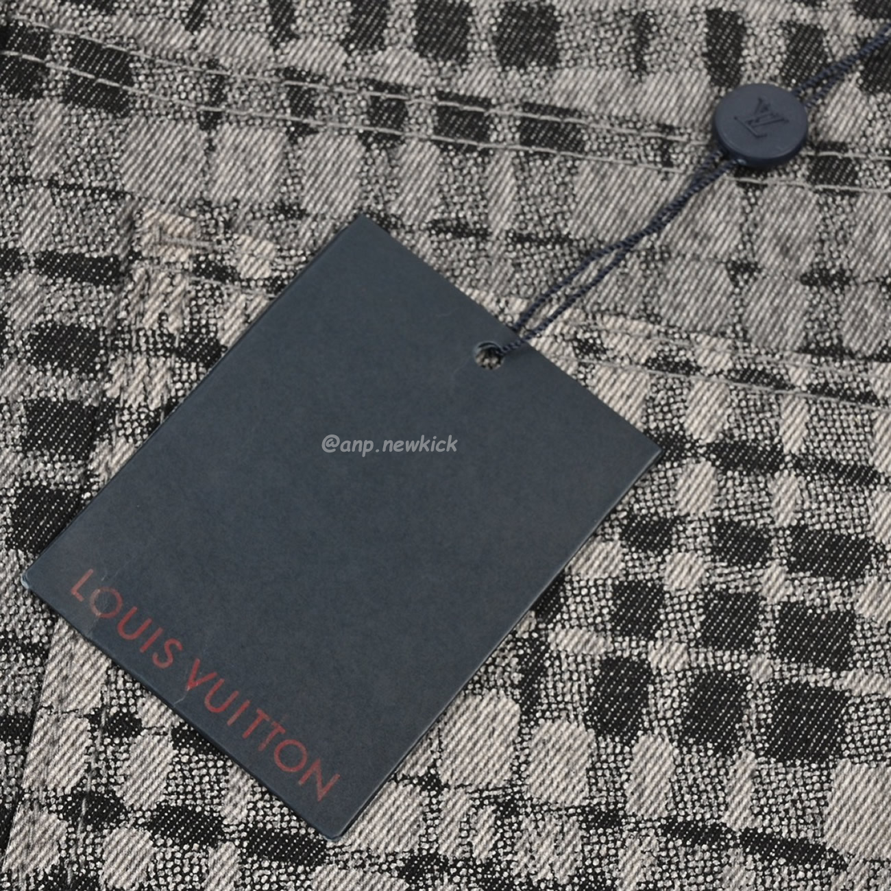 Louis Vuitton 1v 24ss Grey Checkerboard Printed Denim Shorts (7) - www.newkick.org